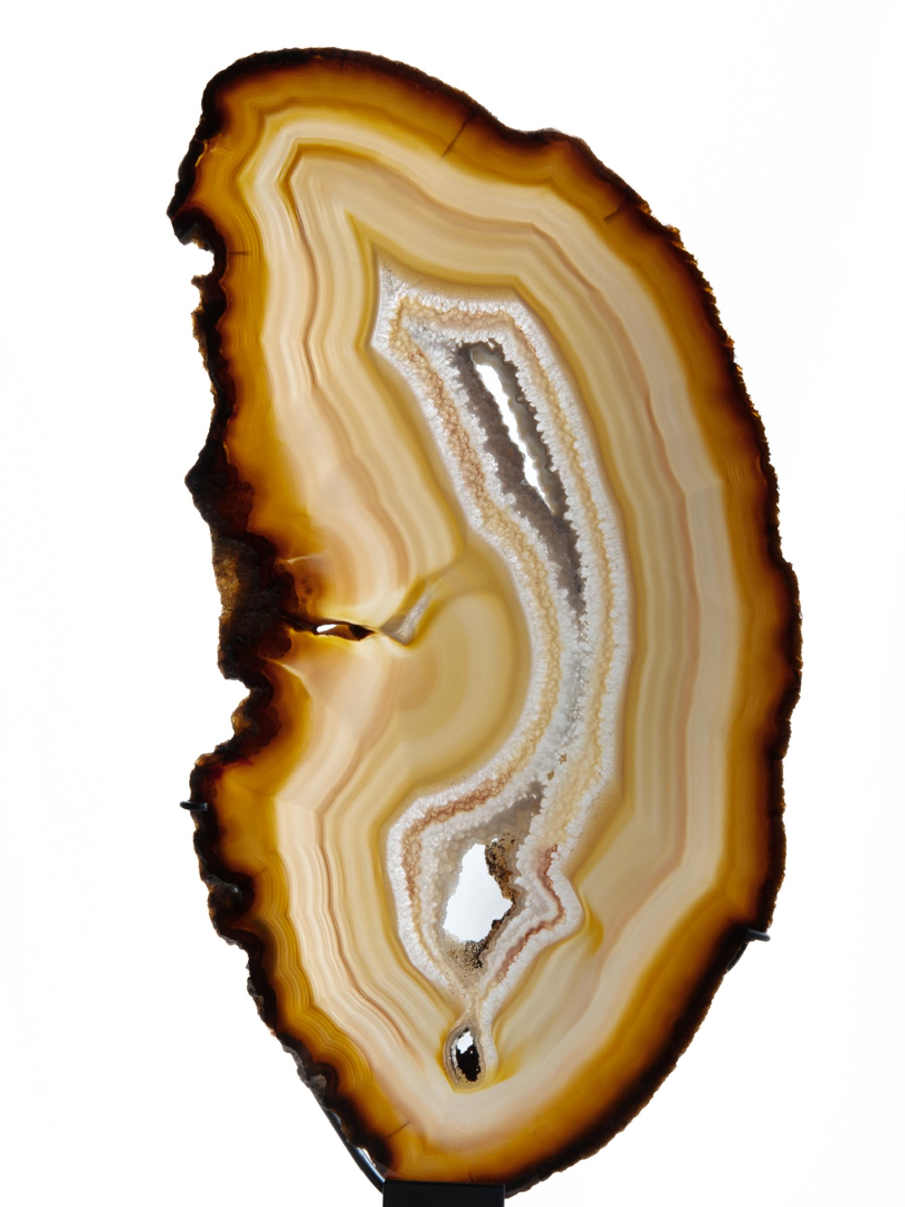 Agate slice on metal base - Stonegalleryv0406 8 - V0406